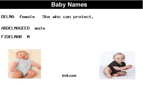 delma baby names